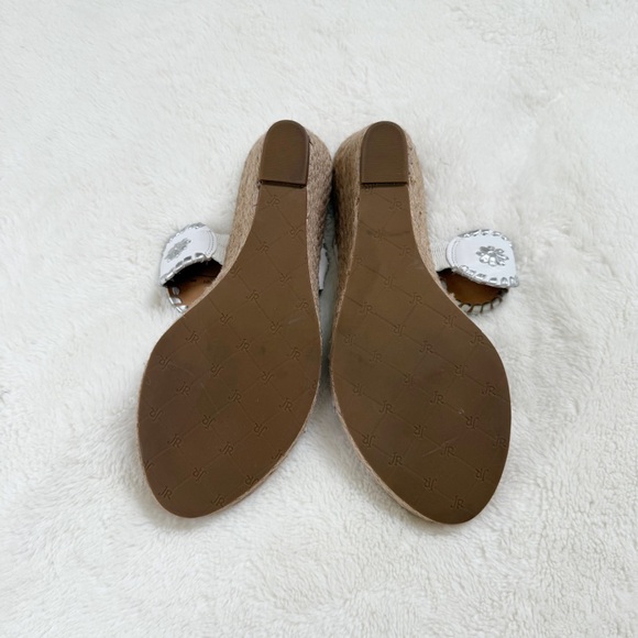 Jack Rogers Lauren Mid Wedge White/Silver 9 - Picture 7 of 7